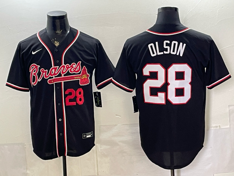 Men Atlanta Braves #28 Olson black Nike 2026 Jersey 054